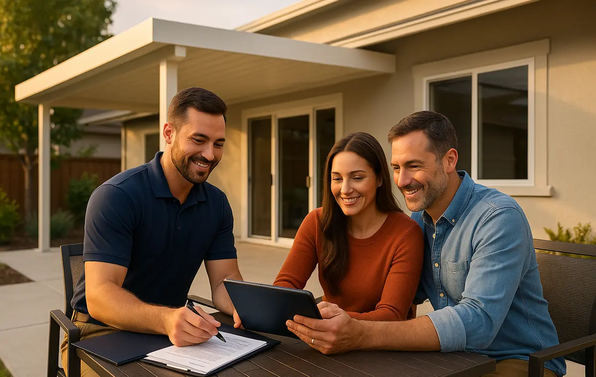 Premium patio project image supporting the free strategy offer