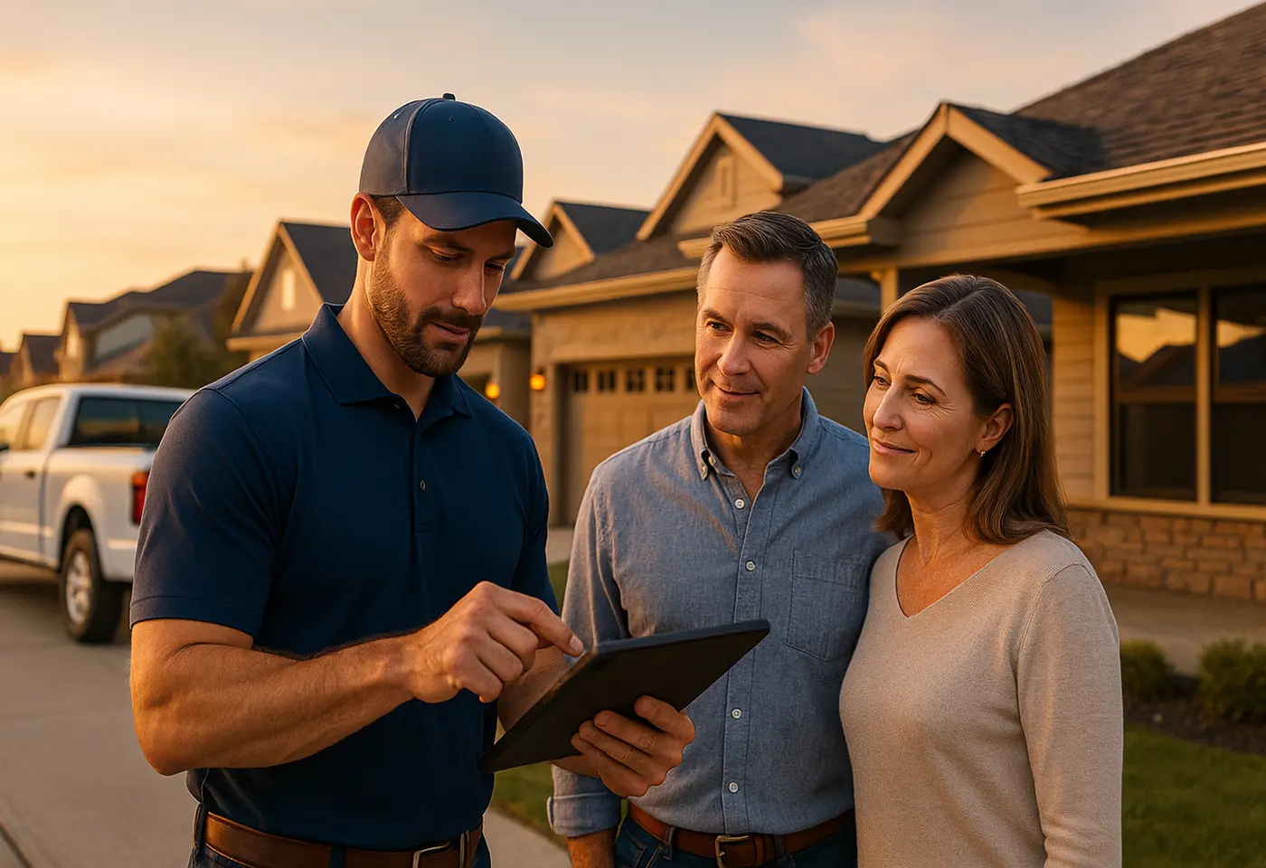 Professional home improvement project collage